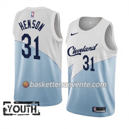 Maillot Basket Cleveland Cavaliers John Henson 31 2018-19 Nike Bleu Blanc Swingman - Enfant
